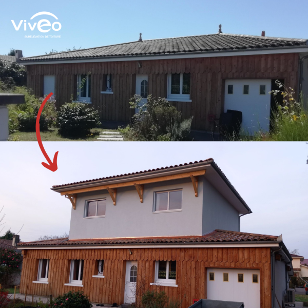 surélévation maison biganos